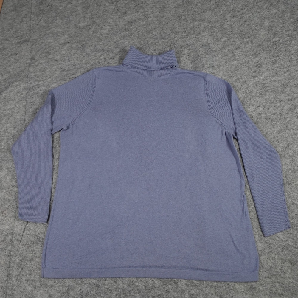 J Jill Sweater Womens Extra Large Purple Turtleneck Silk‎ Blend Knit